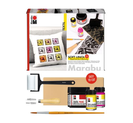 Set Textil Soft Linol Printing & Colouring Marabu