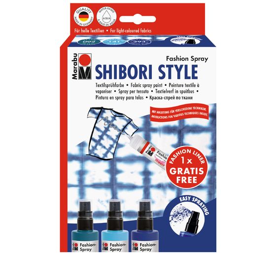 Set de spray Marabu Fashion « Shibori », 3 x 100 ml