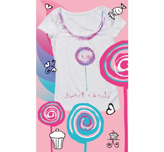 Set Peinture pour tissu Marabu « Sweet Candy », 4 x 15 ml