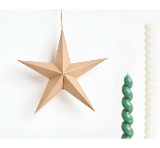 3D Paper star, Kraft paper