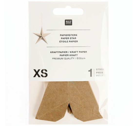 3D Paper star, Kraft paper