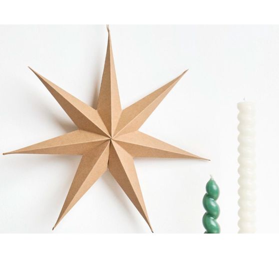 3D Paper star, Kraft paper