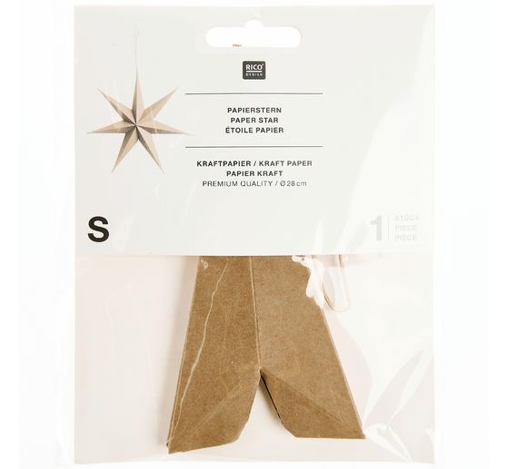 3D Paper star, Kraft paper