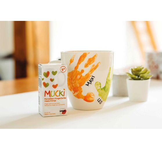 MUCKI porcelain finger paint set, 2 x 50 ml