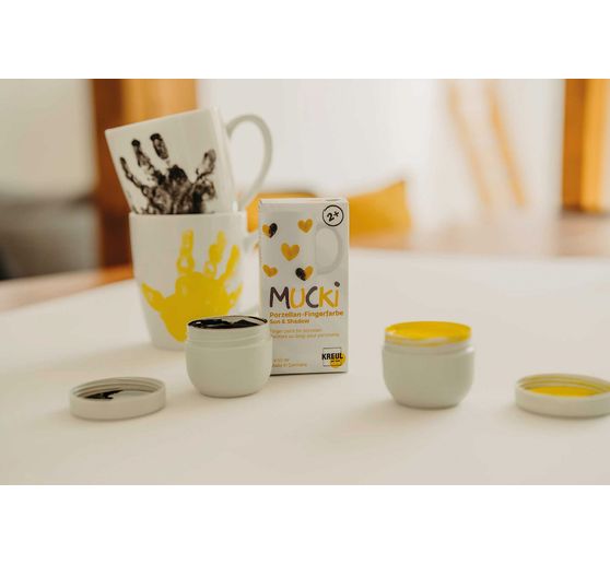 MUCKI porcelain finger paint set, 2 x 50 ml