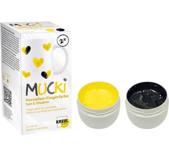 MUCKI porcelain finger paint set, 2 x 50 ml