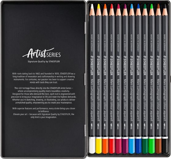 Crayons aquarellables STAEDTLER &laquo; Mars Lumograph &raquo; colour aquarell