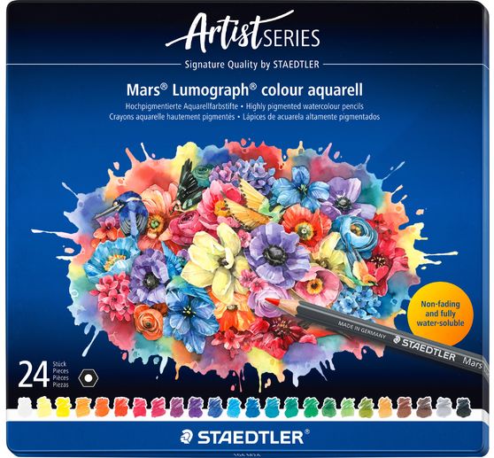 Crayons aquarellables STAEDTLER &laquo; Mars Lumograph &raquo; colour aquarell
