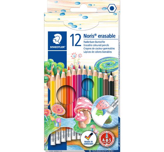 Crayons de couleur effa&ccedil;ables STAEDTLER &laquo; Noris erasable &raquo;