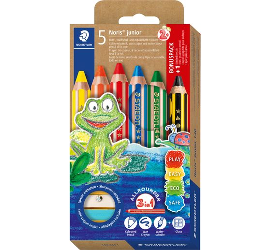 Crayons de couleur STAEDTLER 5+1 &laquo; Noris junior &raquo;