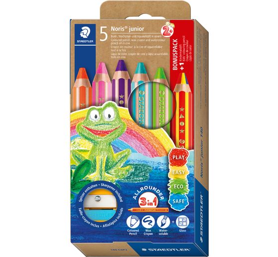 Crayons de couleur STAEDTLER 5+1 &laquo; Noris junior &raquo;