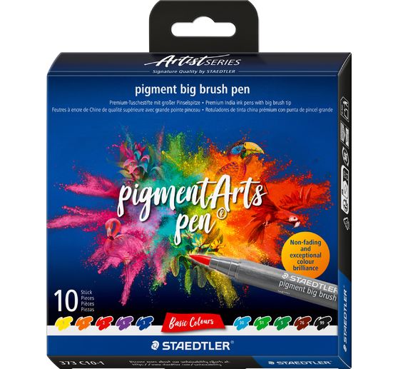 STAEDTLER Pigment big brush pen "Pigment Arts", 10 colours