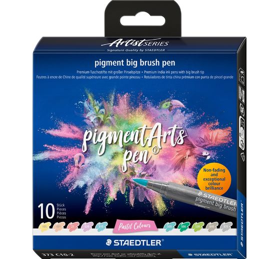 STAEDTLER Pigment big brush pen "Pigment Arts", 10 colours