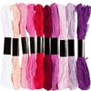 Assortiment de fils &agrave; broder, 1 mm, 10 couleurs de 8 m chacune