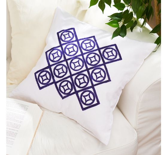 Housse de coussin VBS, Blanc, 39 x 39 cm