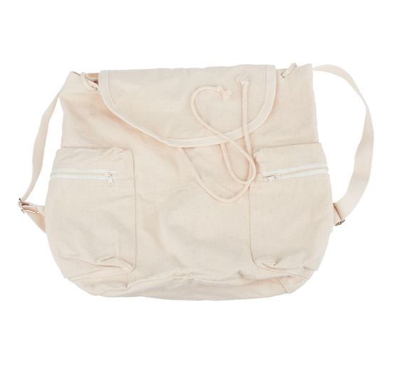 Sac à dos en coton VBS avec 2 poches extérieures, 38 x 38cm
