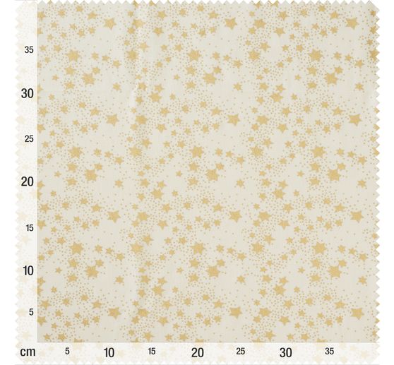 Tissu au mètre « Etoiles », Crème