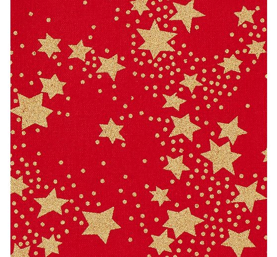 Tissu déco « Etoiles », Rouge