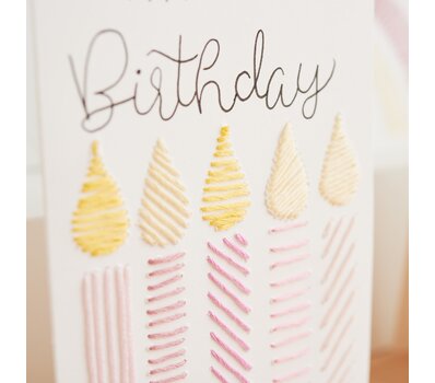 Gestickte Geburtstagskarten