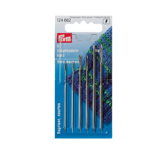 Assortiment de 6 aiguilles à repriser Prym, courtes