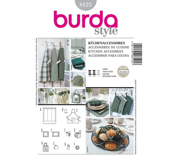 Burda Pattern Kitchen accessories No. 8125