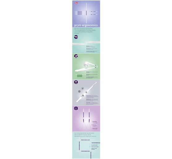 Aiguilles circulaires Prym « Ergonomics », 60 cm