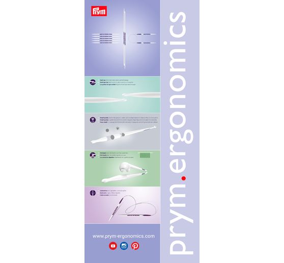 Aiguilles circulaires Prym « Ergonomics », 60 cm