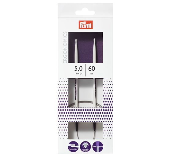 Aiguilles circulaires Prym « Ergonomics », 60 cm