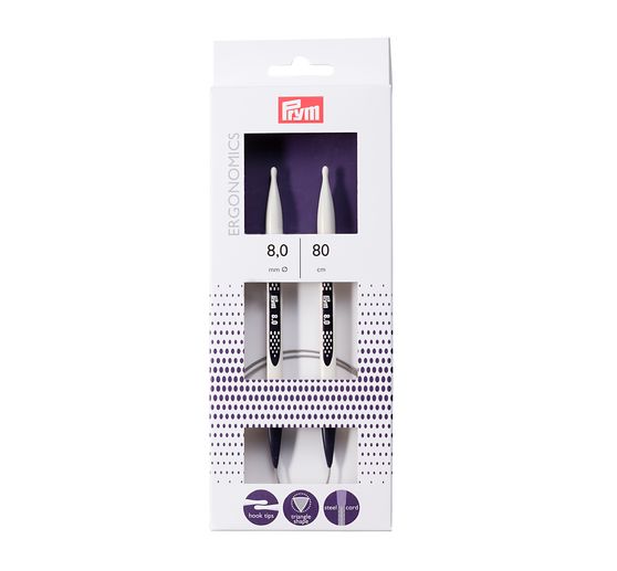 Aiguilles circulaires Prym « Ergonomics » 80 cm