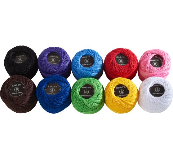 10 rouleaux de fil à crocheter, 10 couleurs, Gros acheteurs VBS