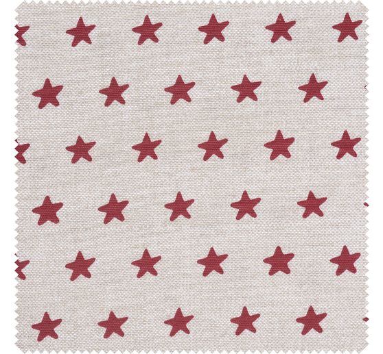 Tissu imprimé aspect lin « Etoiles »