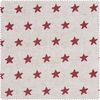 Tissu imprimé aspect lin « Etoiles » Rouge