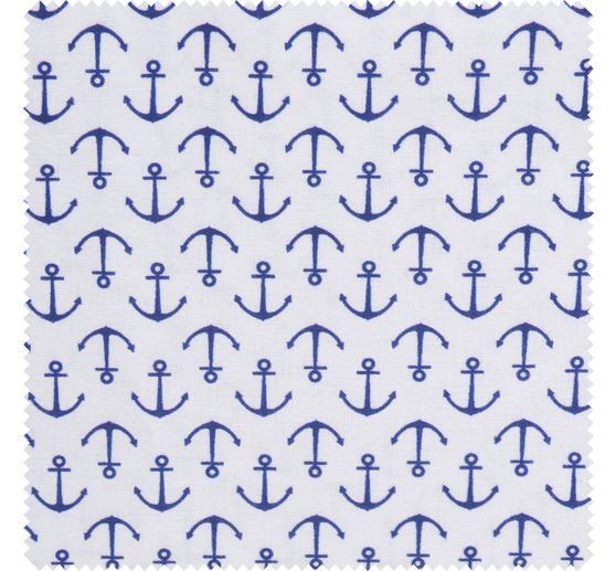 Cotton fabric "Anchor-Blue"