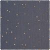 Tissu mousseline coton au mètre « Pois dorés » Gris