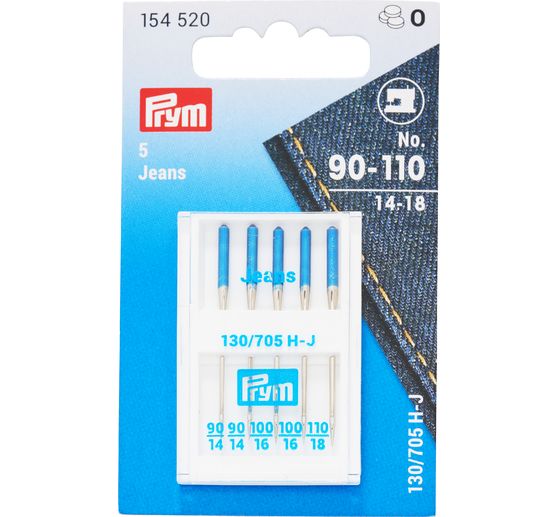 Aiguilles pour machines à coudre 130/705 « Jeans » 90-110 Prym