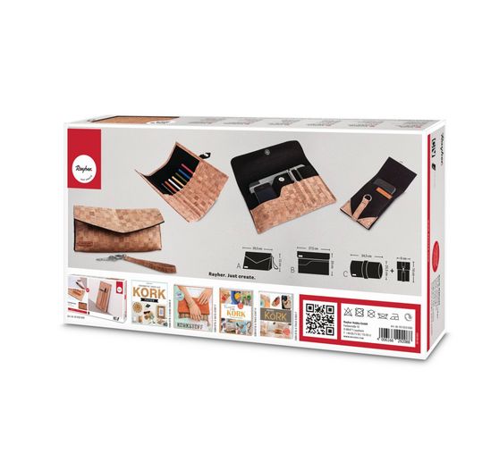 Cork sewing craft kit "Clutch", 6 pieces