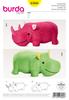 Patron Burda « Peluche rhinocéros », n° 6560