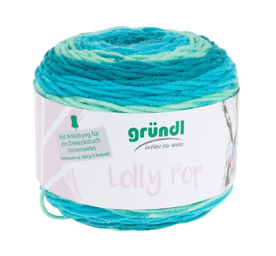 Laine écharpe Loopy pompon - Dégradé bleu turquoise 100 g Pelote