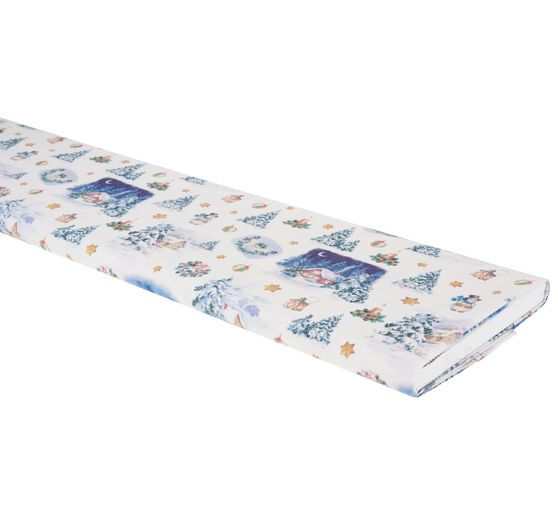 Tissu coton au mètre « Noël Blanc »