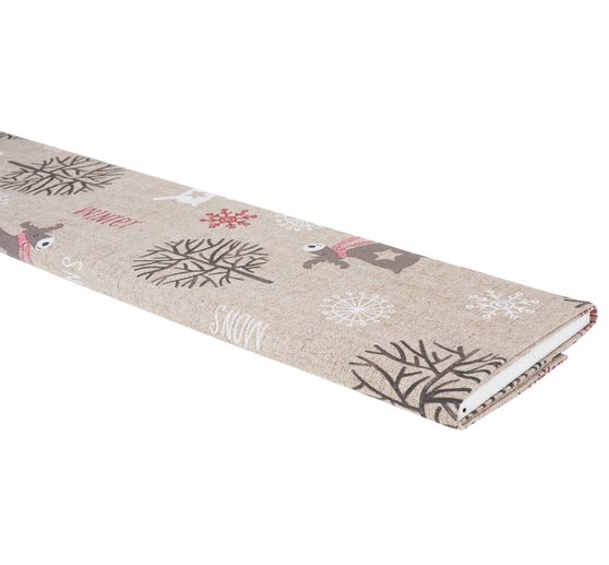 Motif fabric linen look "Frozen"