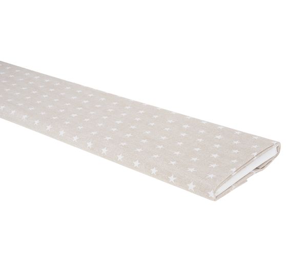 Tissu imprimé aspect lin « Etoiles »