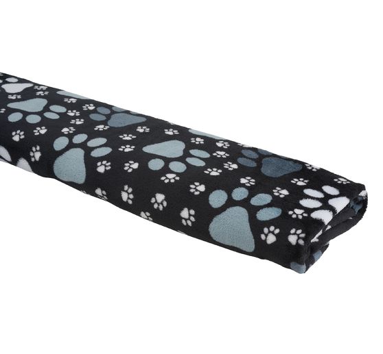 Tissu polaire au mètre « Pattes fond Noir »