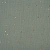 Tissu mousseline coton au mètre « Pois dorés » Kaki