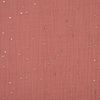 Tissu mousseline coton au mètre « Pois dorés » Marsala