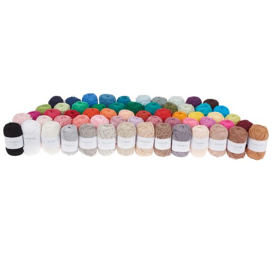 Fils coton à crocheter Rico Ricorumi, 60 couleurs