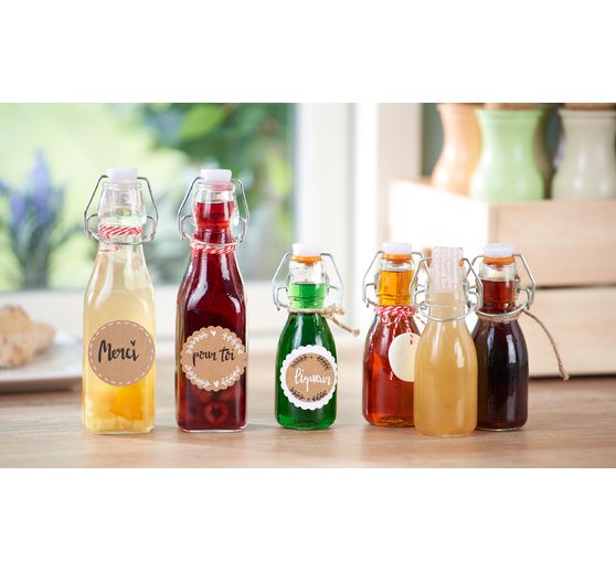 Bouteilles en verre à fermeture mécanique VBS, 2 pc.