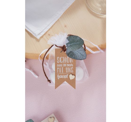 Sachets en organza VBS « 15 x 11,5 cm », 100 pc.