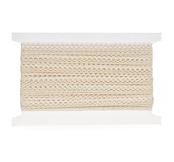 VBS Crochet ribbon "Cream", 10 mm, 10 m