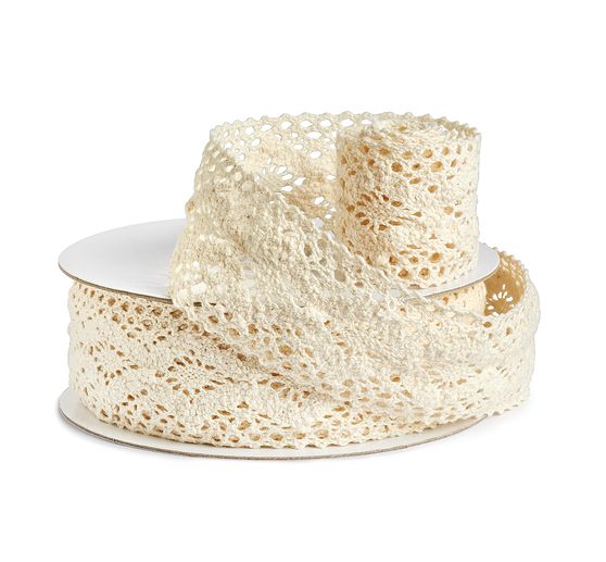 VBS Crochet ribbon "Cream", 9 m