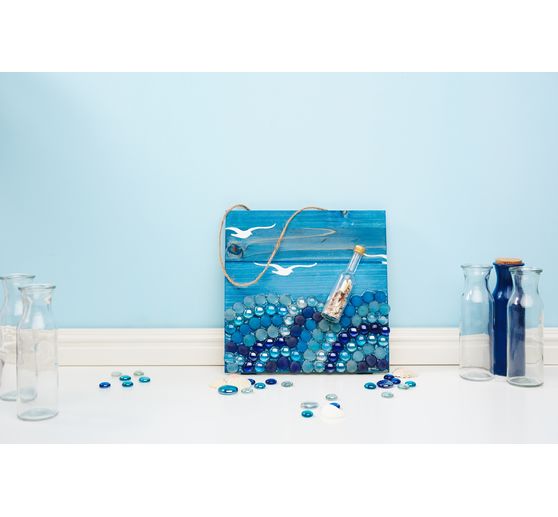 Galets en verre VBS « Coloré », 1 kg